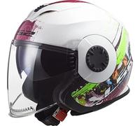 LS2, casque jet moto Verso Spring White pink, XS