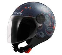 LS2 Helmets Casque jet OF558 Sphere Lux II Maxca Bleu XL