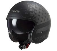 LS2 Casque moto OF599 Spitfire II Black Flag Matt Black Titanium Taille S