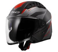 LS2, Casque Moto Jet Copter II DISTON Gloss Grey Red, XL