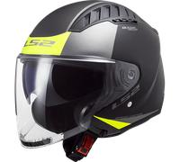 LS2 CASQUE JET OF600 COPTER II URBANE MAT - S - LS2 CASQUE JET OF600 COPTER II URBANE MAT - NOIR/JAUNE FLUO