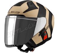 LS2 CASQUE JET OF603 INFINITY II SPECIAL AVEC VISIÈRE MIROIR IRIDIUM - M - OF603 - SPECIAL SABLE MAT VMI