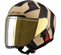 LS2 CASQUE JET OF603 INFINITY II SPECIAL AVEC VISIÈRE MIROIR OR - M - OF603 - SPECIAL SABLE MAT VMO