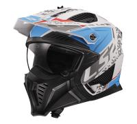 LS2 Casque moto OF606 Drifter Devor Matt White / Blue M