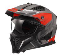 LS2 OF606 Drifter Devor, casque modulaire XL Mat Rouge/Gris Mat Rouge/Gris