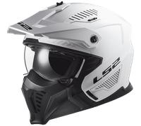 LS2, Casque moto jet modulable DRIFTER Solid Blanc, L