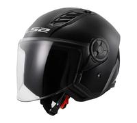 LS2 Helmets Casque moto Jet Airflow II Noir verni Taille S