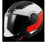 LS2, Casque Moto Jet Airflow II Cover Matt White Red, XS