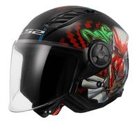 LS2, Casque Moto Jet Airflow II Happy Dreams Matt Black, XXXL