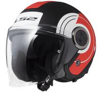 LS2 CASQUE JET OF620 CLASSY DISKO MAT - M - LS2 CASQUE JET OF620 CLASSY DISKO MAT - NOIR/ROUGE/BLANC
