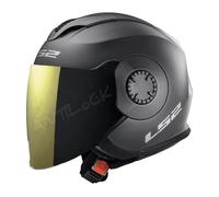 LS2 CASQUE JET VERSO OF570 AVEC VISIÈRE MIROIR OR S