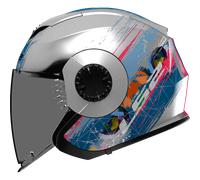 LS2 CASQUE JET VERSO OF570 SPRING AVEC VISIÈRE SEMI TEINTÉE - L - VERSO OF570 - SPR MATT SILV BLUE VST