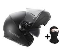 LS2 Casque Modulable Strob Noir Mat + Cagoule Noir G