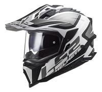 LS2, Casque Moto Cross Explorer Alter Matt Black White, XXXL