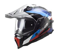LS2, Casque Moto Cross Explorer Carbon Frontier Black Blue, XS