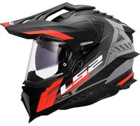 LS2, Casque Moto Cross EXPLORER HEXA Black Red Grey, M