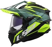 LS2 Helmets Casque moto MX701 Explorer Spire Vert mat / Jaune H-V XL