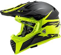 LS2, Casque moto cross FAST EVO ROAR noir mat jaune, L