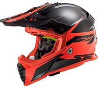 LS2, Casque moto cross FAST EVO ROAR noir mat rouge, L