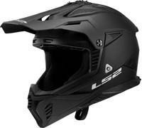 LS2, Casque Moto Cross Fast II Solid Matt Black, M