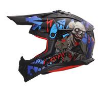 LS2 Casque de motocross MX708 Fast II Zombie II ECE 22.06 Noir/Rouge/Bleu Taille 3XL pour homme