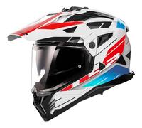 LS2 MX702 Pioneer II Namib, casque enduro M Blanc/Bleu/Rouge Blanc/Bleu/Rouge