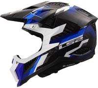 LS2 Casque de motocross MX703 X-Force Phantom Noir/Bleu/Blanc Taille M