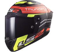 LS2 Casque moto FF805 Thunder Carbon Black Attack Matt Red / H-V Yellow M