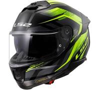 LS2, Casque Moto Intégral STREAM II FURY Gloss Black H-V Yellow, M