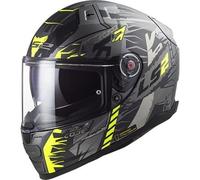 LS2 Casque moto FF811 Techbot Matt Titanium / H-V Yellow XXS