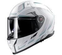 LS2 Casque moto FF811 Vector II Alizer Matt White Silver L