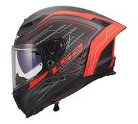 LS2 Helmets Casque moto intégral Dragon SUBIC Rouge Taille M