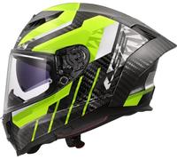 LS2 FF807 Dragon Trax Carbon Casque, charbon-jaune, taille L pour homme