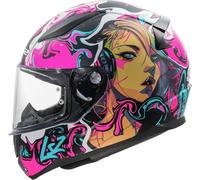 LS2, Casque Moto Intégral Rapid II CYBERG Matt Purple Cyan, XXL