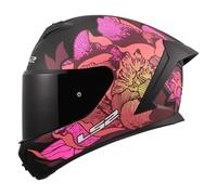 LS2, Casque Moto Intégral RAPID III POPPIES II Black Pink, XS