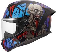 LS2, Casque Moto Intégral RAPID III ZOMBIE II Black Red Blue, M