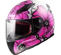 LS2, Casque Moto Intégral Rapid Poppies Gloss Pink, XS