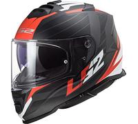 LS2, Casque Moto Intégral Storm II Nerve Matt Black Red, S