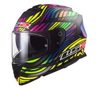 LS2, Casque Moto intégral Storm II Power Matt Black Rainbow, XXL
