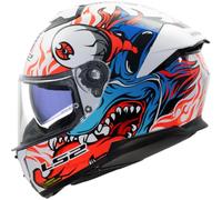 LS2 FF808 Stream II Inferno Casque, blanc-rouge-bleu, taille 2XL pour homme