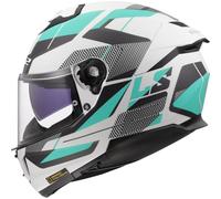 LS2, Casque Moto Intégral Stream II Road Cyan Light Grey, XS