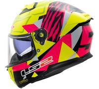 LS2, Casque Moto Intégral Stream II Tiger Gloss H-V Yellow Pink, XS