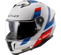 LS2 Helmets Casque FF808 Stream II Vintage – Blanc/Bleu/Rouge L