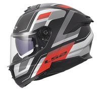LS2, Casque Moto Intégral Stream II Vintage Matt Black Grey Red, XL
