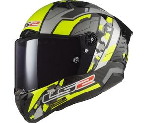 LS2, Casque Moto Intégral Thunder Carbon Space H-V Yellow Grey, S