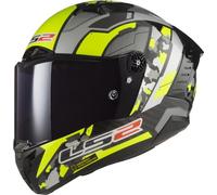 LS2, Casque Moto Intégral Thunder Carbon Space H-V Yellow Grey, XS