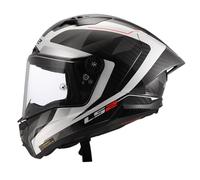 LS2, Casque Moto Intégral Thunder GP Aero Raute Gloss White Grey, S