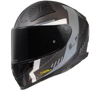LS2, Casque Moto Intégral Vector II Carbon Grid Matt Black Grey, 4XL