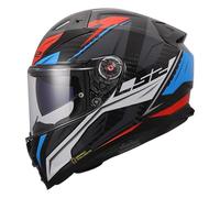 LS2, Casque Moto Intégral Vector II Carbon Savage White Blue Red, S