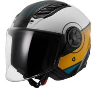 LS2, Casque Moto Jet Airflow II Cover White Brown